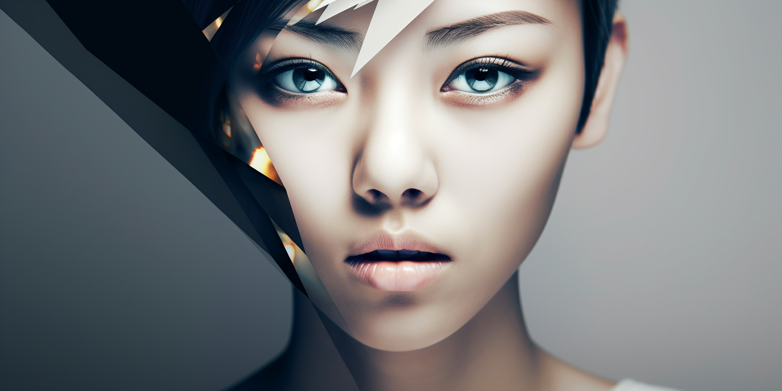 woman with double eyelids - beautiful no eyelid surgery